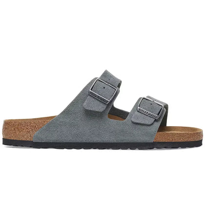 Birkenstock Arizona Soft Footbed Suede Leather Basalt Grey - authentic Birkenstock sneakers