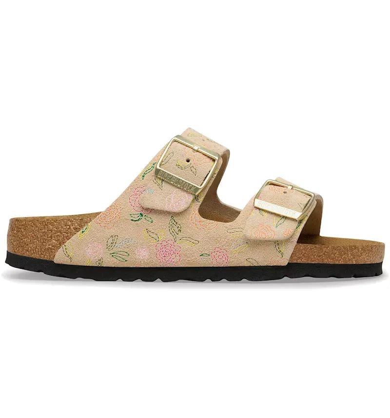 Birkenstock Arizona Suede Sandcastle Flower Print - vue 360