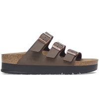Birkenstock Florida Vegan Flex Platform Birkibuc Mocha