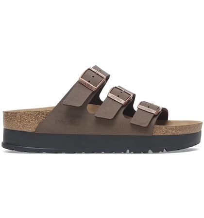 Birkenstock Florida Vegan Flex Platform Birkibuc Mocha - authentic Birkenstock sneakers