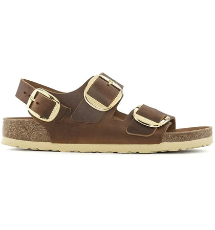 Birkenstock Milano Big Buckle Oiled Leather Cognac - authentic Birkenstock sneakers