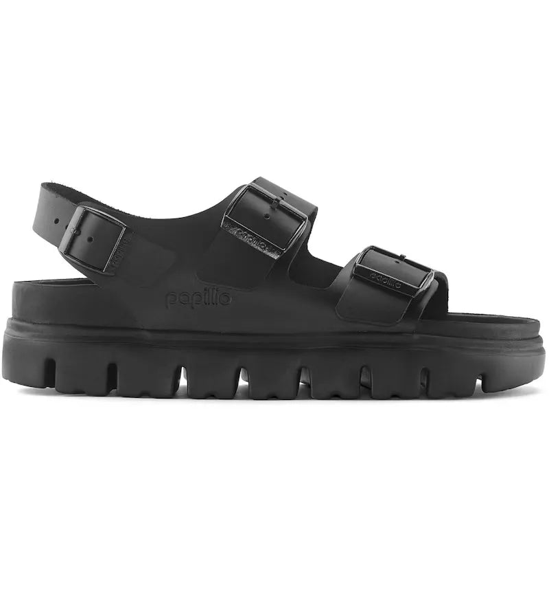 Birkenstock Milano Chunky Leather Black (Narrow Fit) - vue 360