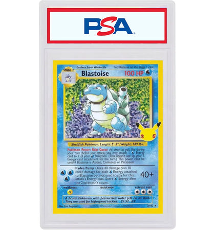 Blastoise-Holo 2021 Pokémon Celebrations Classic Collection Base Set #2/102 (PSA or BGS Graded) - authentic Pokemon product