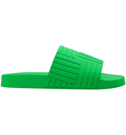 Bottega Veneta Rubber Carpet Slides (Women's) Parakeet - authentic Bottega Veneta sneakers