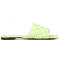 Bottega Veneta Square Toe Leather Mule Fennel (Women's)