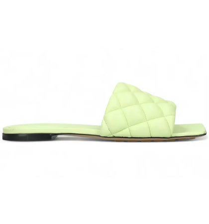Bottega Veneta Square Toe Leather Mule Fennel (Women's) - authentic Bottega Veneta sneakers