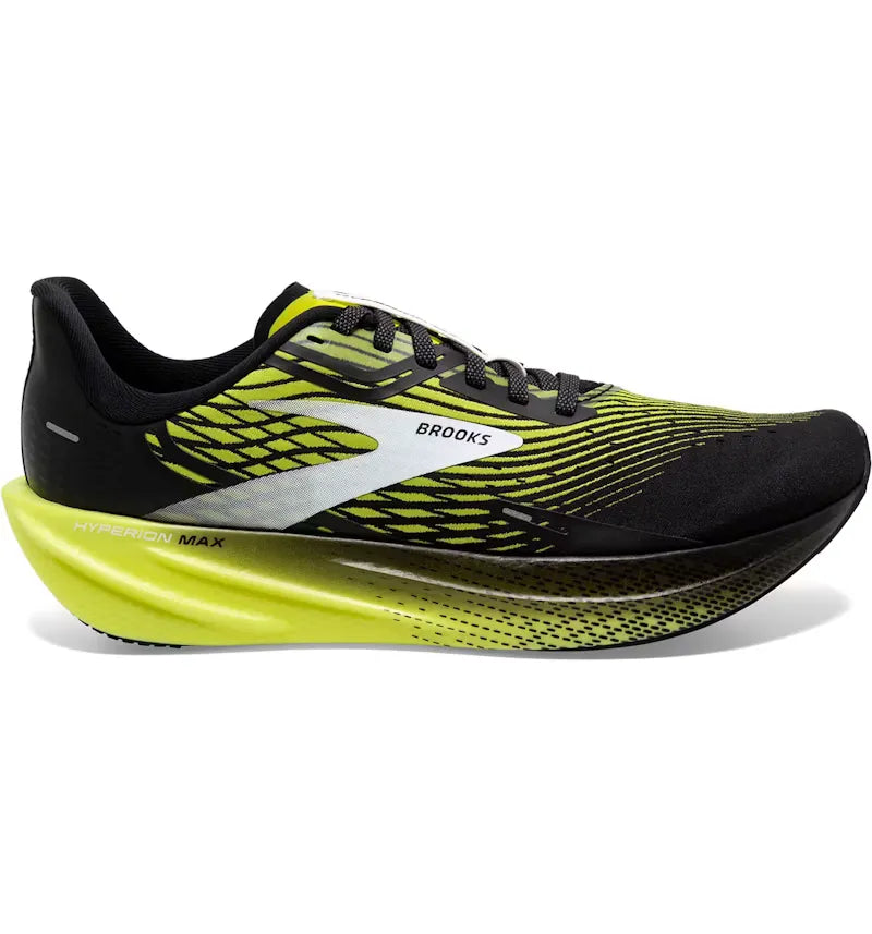 Brooks Hyperion Max Black Blazing Yellow - vue 360