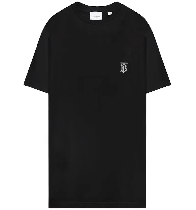 Burberry Burberry Logo Embroidered T-shirt Black - vue 360