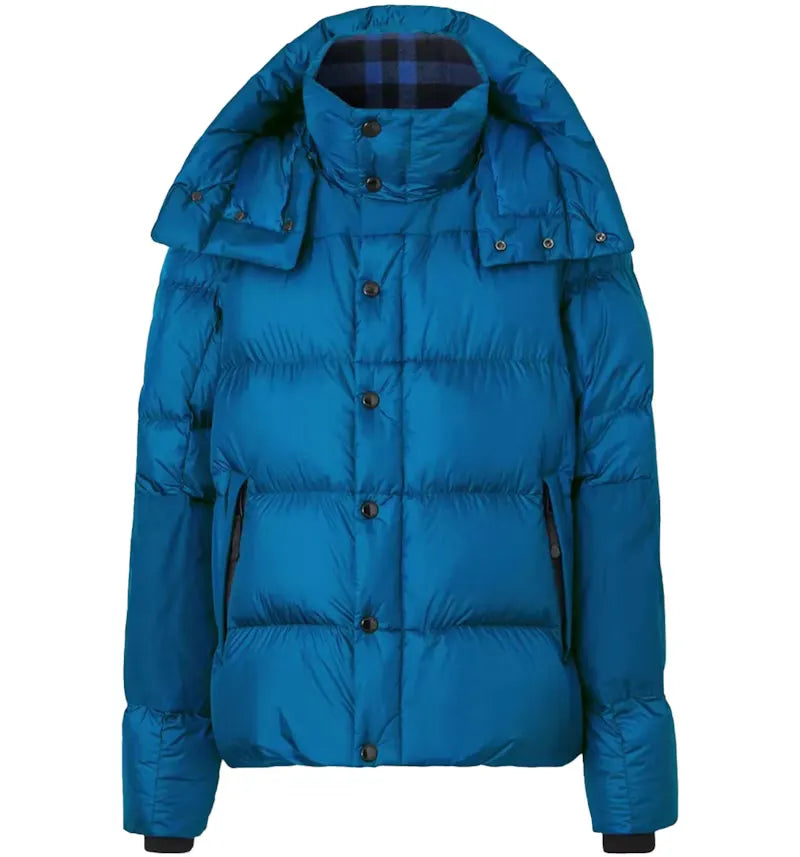 Burberry Detachable Sleeve Hooded Puffer Jacket Midnight Navy - vue 360
