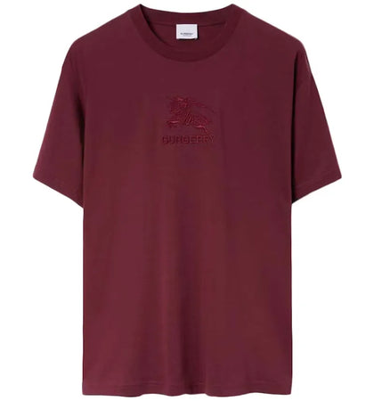 Burberry EKD Cotton T-shirt Deep Crimson - authentic Burberry apparel