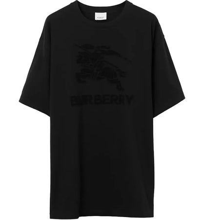 Burberry Embroidered EKD Cotton T-shirt Black - authentic Burberry apparel