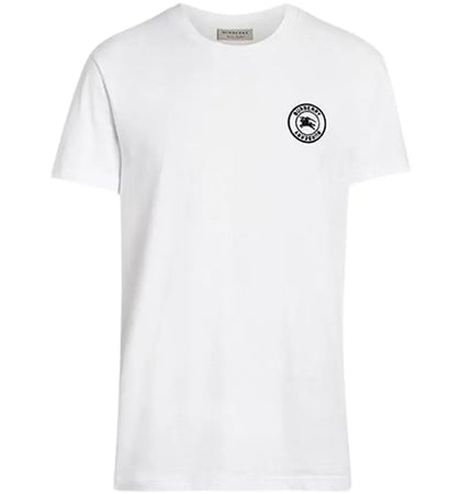 Burberry Embroidered Logo Cotton T-shirt White - authentic Burberry apparel