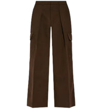 Burberry High Waisted Cargo Wide Leg Trousers Brown/Black