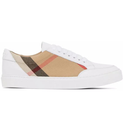 Burberry House Check Low Top Optic White Archive Beige (Women's) - authentic Burberry sneakers