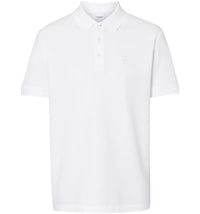 Burberry Logo Embroidered Polo Triple White