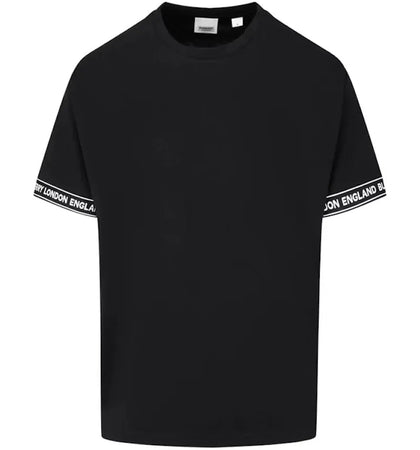 Burberry Logo Tape T-Shirt Black - authentic Burberry apparel