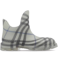 Burberry Marsh Checked Ankle Boots Grey Blue