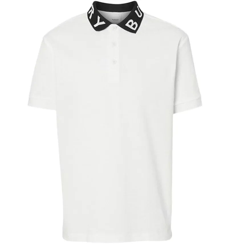 Burberry Ryland Collar Logo Polo White/Black - vue 360