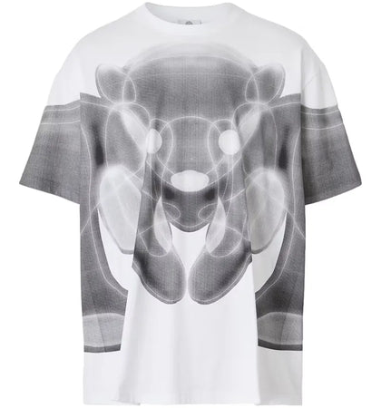 Burberry Thomas Bear Print Cotton Oversized T-shirt White/Grey - authentic Burberry apparel