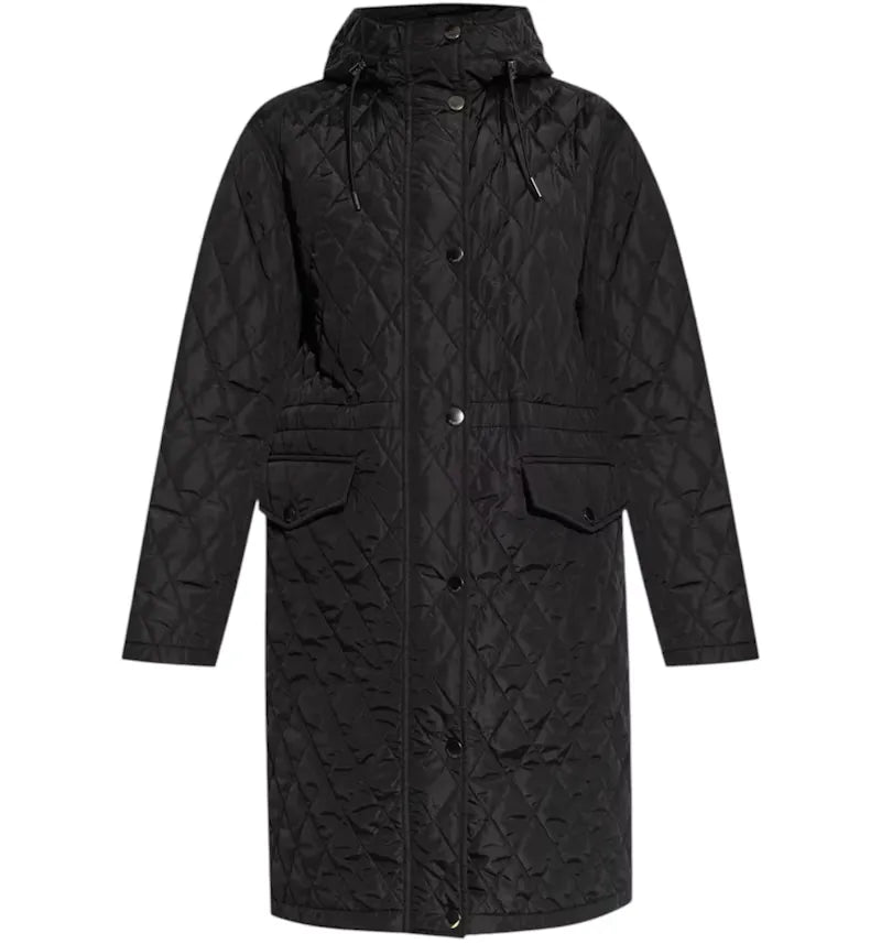 Burberry Women's Hillgate Quilted Coat Black - vue 360