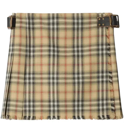 Burberry Women's Skye Skirt Sand Ip Check - authentic Burberry product