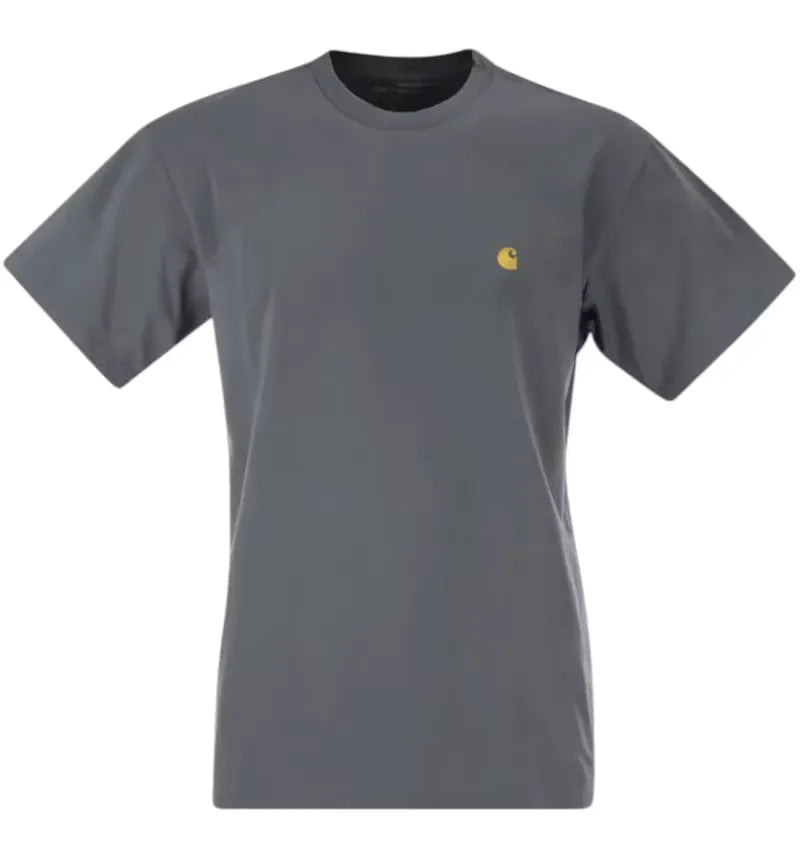 Carhartt WIP S/S Chase T-Shirt Cozy Blue/Gold - vue 360