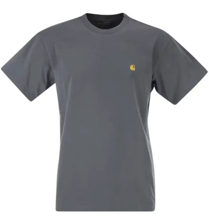 Carhartt WIP S/S Chase T-Shirt Cozy Blue/Gold - authentic Carhartt apparel