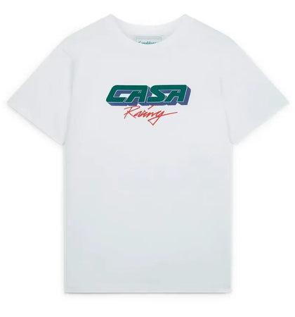 Casablanca Casa Racing 3D Printed Oversized T-Shirt White - authentic Casablanca apparel
