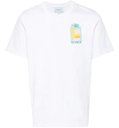 Casablanca Casablanca L'Arche Colore Design T-Shirt White - authentic Casablanca apparel