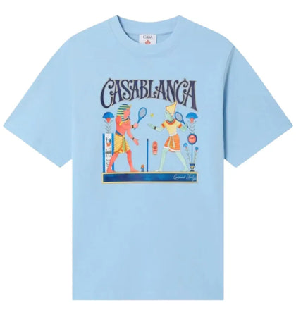 Casablanca Classic Tennis Match Tee Blue - authentic Casablanca product