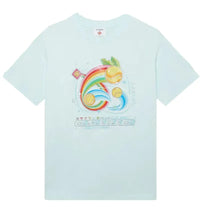 Casablanca Manga Tennix Ball Printed T-shirt Pale Blue