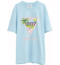 Casablanca Tennis Club Icon T-Shirt Light Blue