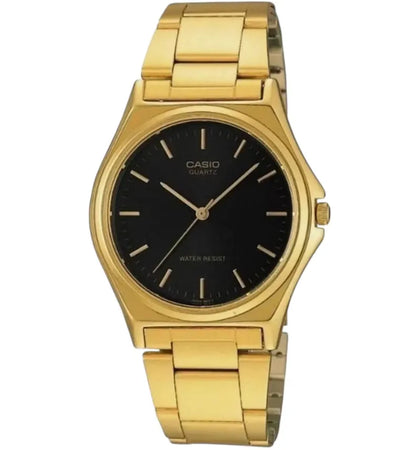 Casio Women’s Black Dial Analog Watch with Gold Bracelet LTP-1130N-1A - authentic Casio product