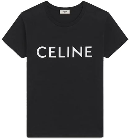 Celine Cotton T-shirt Black/White - authentic Celine apparel