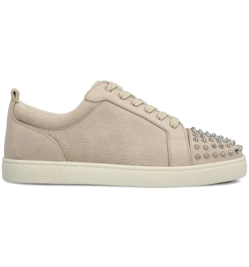 Christian Louboutin Louis Junior Spikes Beige - vue 360