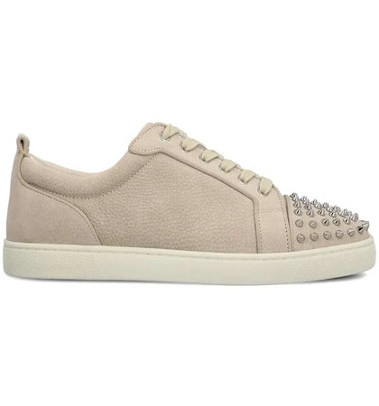 Christian Louboutin Louis Junior Spikes Beige - authentic Christian Louboutin sneakers