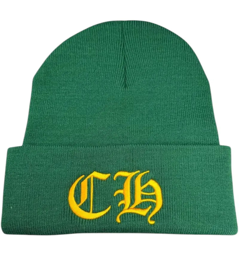 Chrome Hearts CH Logo Beanie Green/Yelllow - vue 360