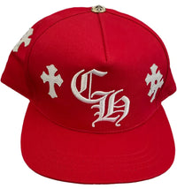 Chrome Hearts Cross Patch Baseball Hat Red