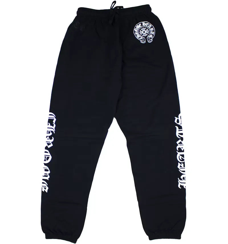 Chrome Hearts Horse Shoe Logo Sweatpants Black - vue 360