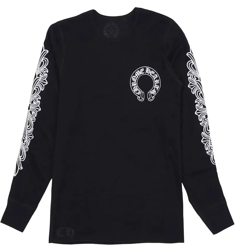 Chrome Hearts Horseshoe Thermal Waffle T-shirt Black - vue 360