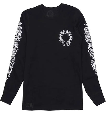 Chrome Hearts Horseshoe Thermal Waffle T-shirt Black - authentic Chrome Hearts apparel