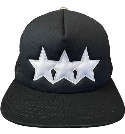 Chrome Hearts Leather Star Trucker Hat Black/White - authentic Chrome Hearts product