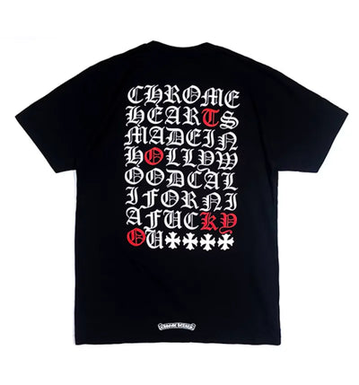 Chrome Hearts Made In Hollywood T-Shirt Black/White/Red