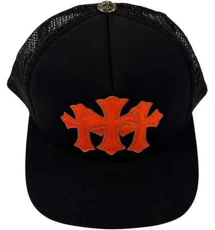 Chrome Hearts St. Barth's Cemetery Exclusive Trucker Hat Black/Orange - authentic Chrome Hearts product