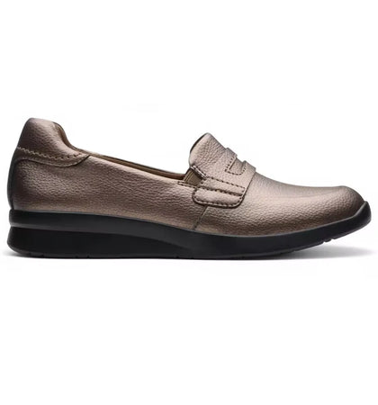 Clarks Ellowyn Penny Bronze Metallic (Women's) - authentic Clarks sneakers