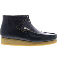 Clarks Originals Wallabee Boot Black Smooth Leather