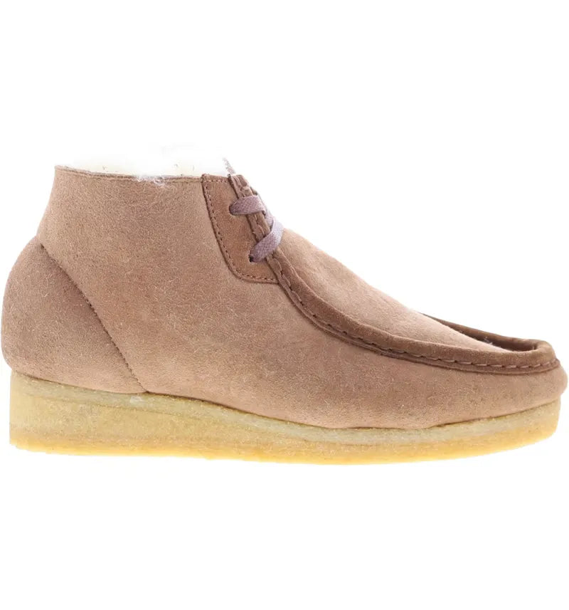 Clarks Originals Wallabee Boot Tan Lined Leather (Women's) - vue 360