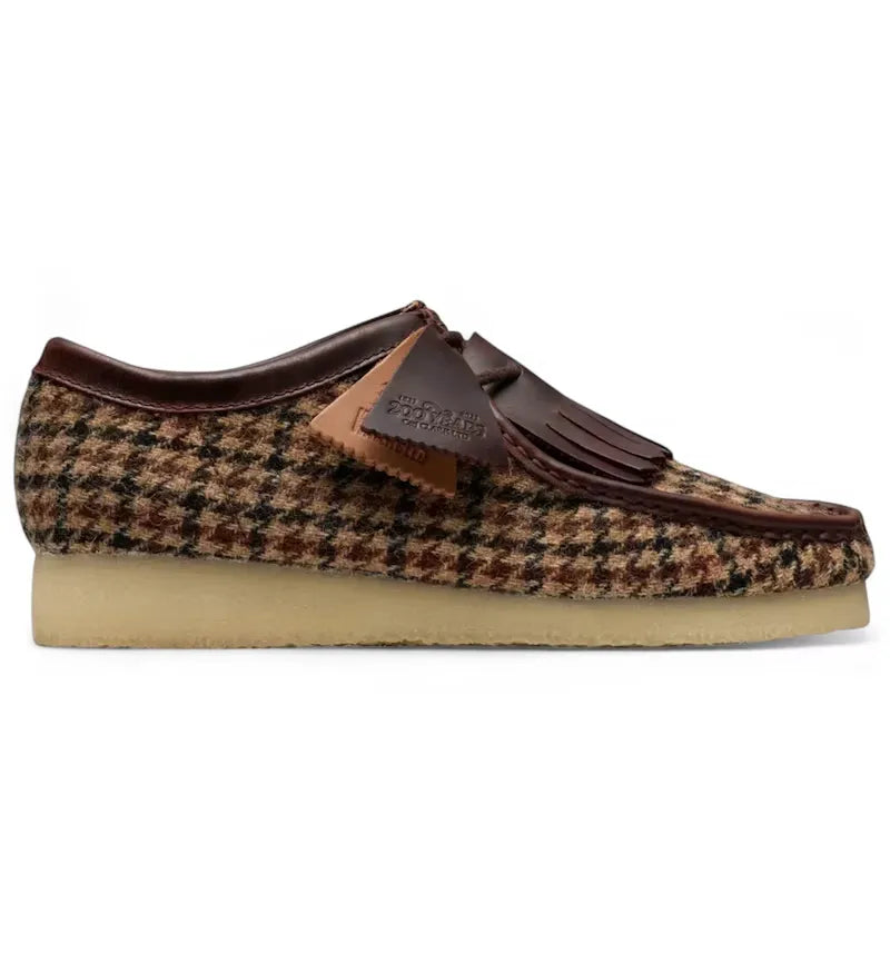 Clarks Originals Wallabee Harris Tweed Pack Brown - vue 360