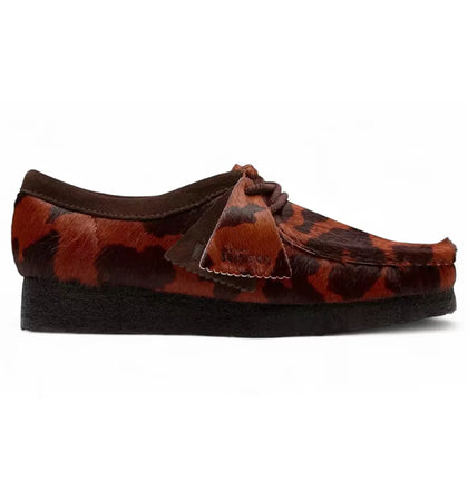 Clarks Wallabee Brown Cow Print (Women's) - authentic Clarks sneakers