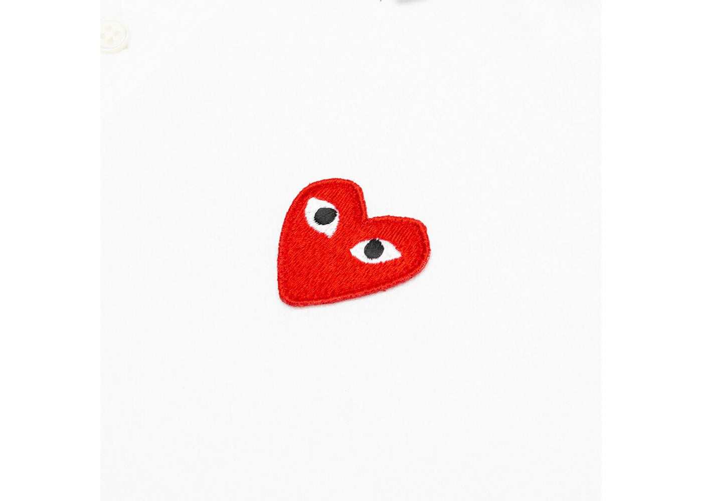 Comme des Garcons Play Red Emblem Polo White - vue secondaire B